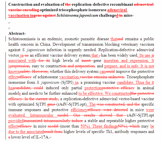 SCI论文英语润色Vaccine( IF 3.492)发表案例