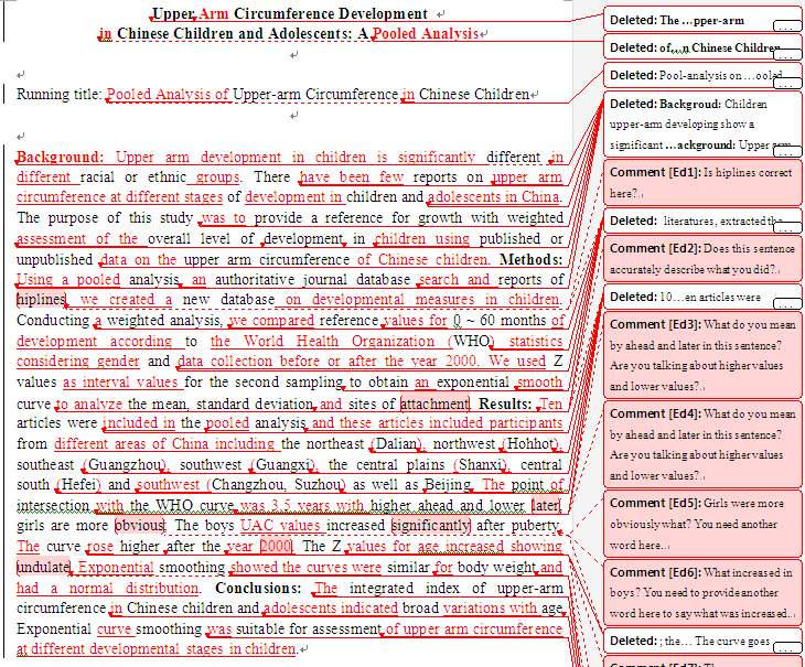 SCI论文英语润色范例,Journal of Physiological Anthropology 发表案例