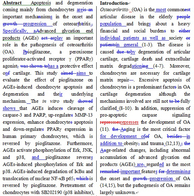 SCI论文英语润色范例,Apoptosis发表案例